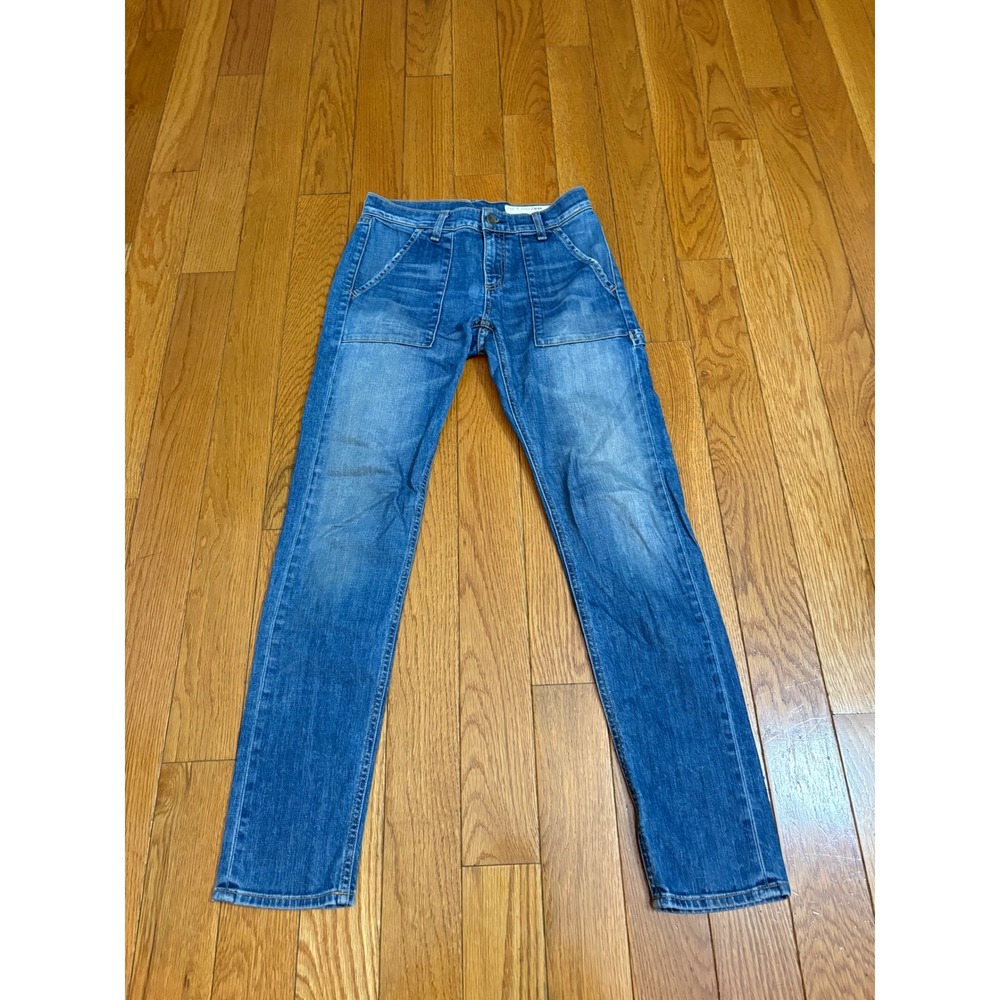 Rag & Bone Delaney Cargo Slim Jeans Medium Wash Blue Size 25 W135K512DEL